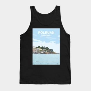 Polruan River Fowey Cornwall. Cornish gift Kernow Travel location poster, St Austell Tank Top